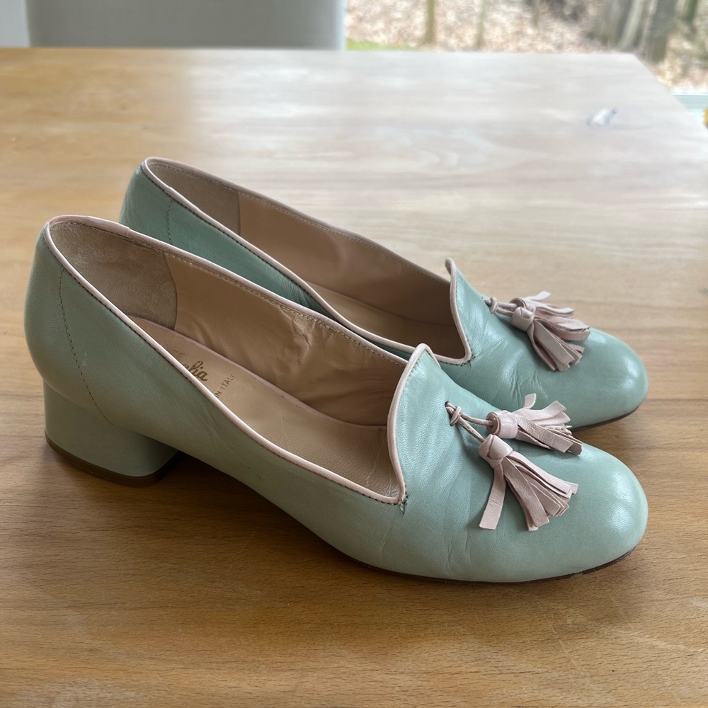 Bruglia Nivola Vintage Leather Slip On Loafers